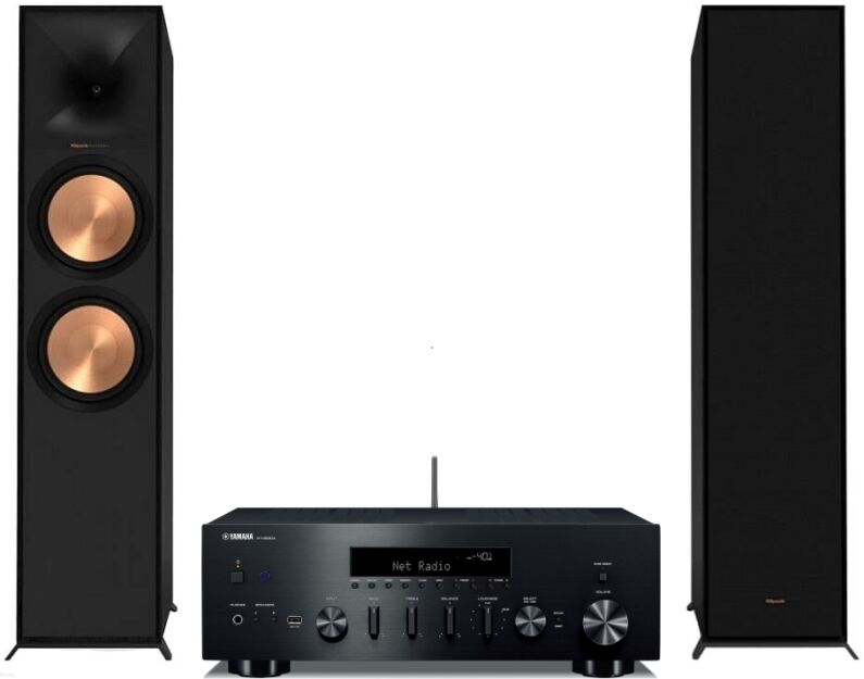 Yamaha R-N600A + Klipsch Reference R-600F + kable głośnikowe